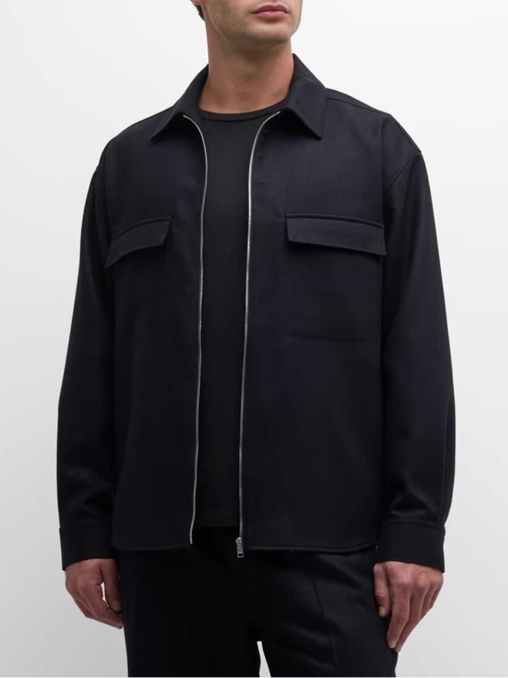 FRAME Men's Modern Flannel Zip Jacket